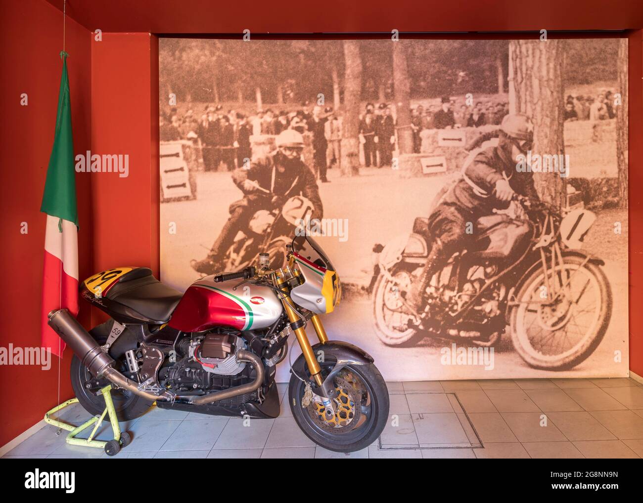 Historical museum of motorbike Moto Guzzi, Mandello Del Lario, Como