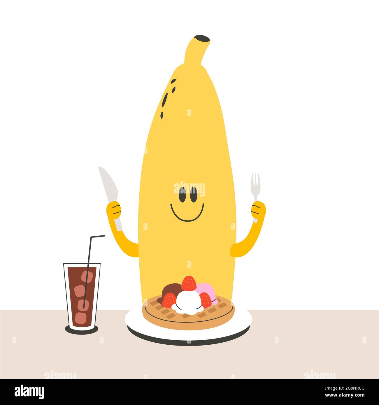 banana fruit emoticon character with enjoying summer Stock Photo Alamy