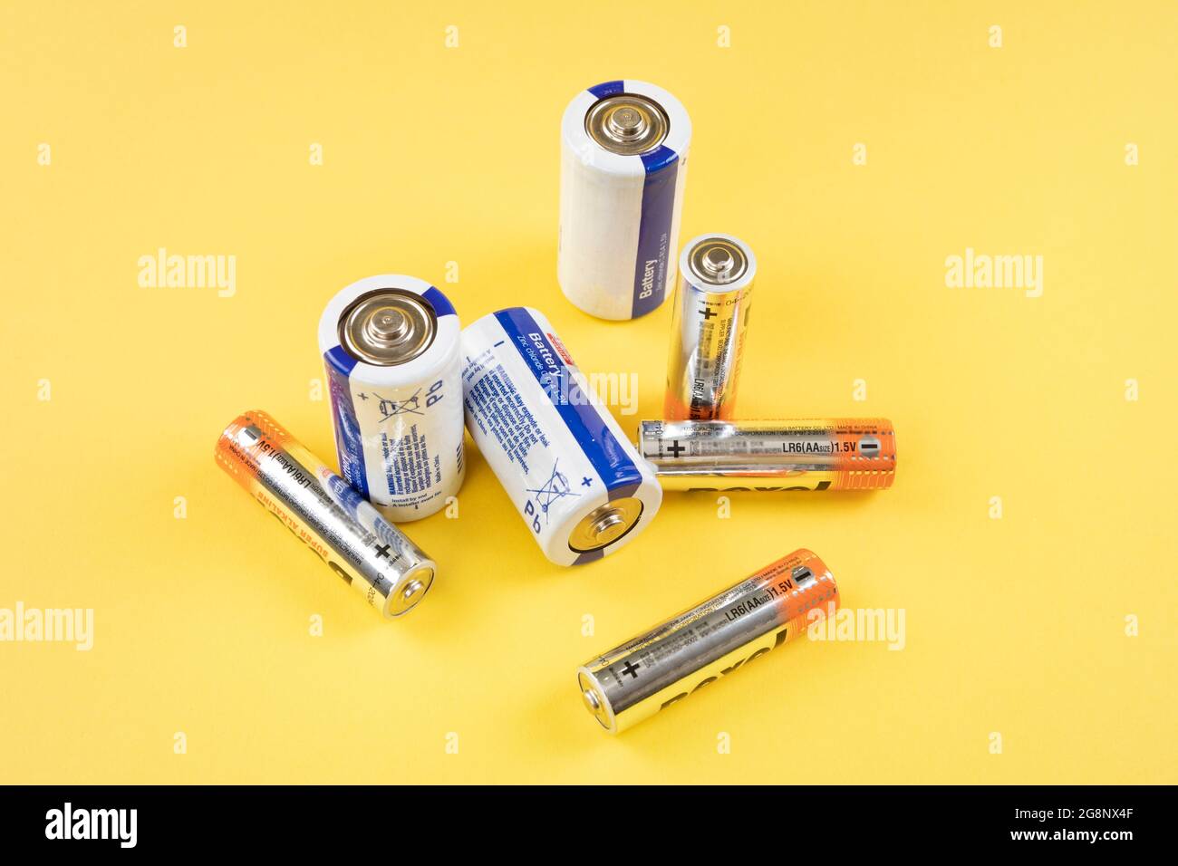Various types of batteries Stock Photo Alamy