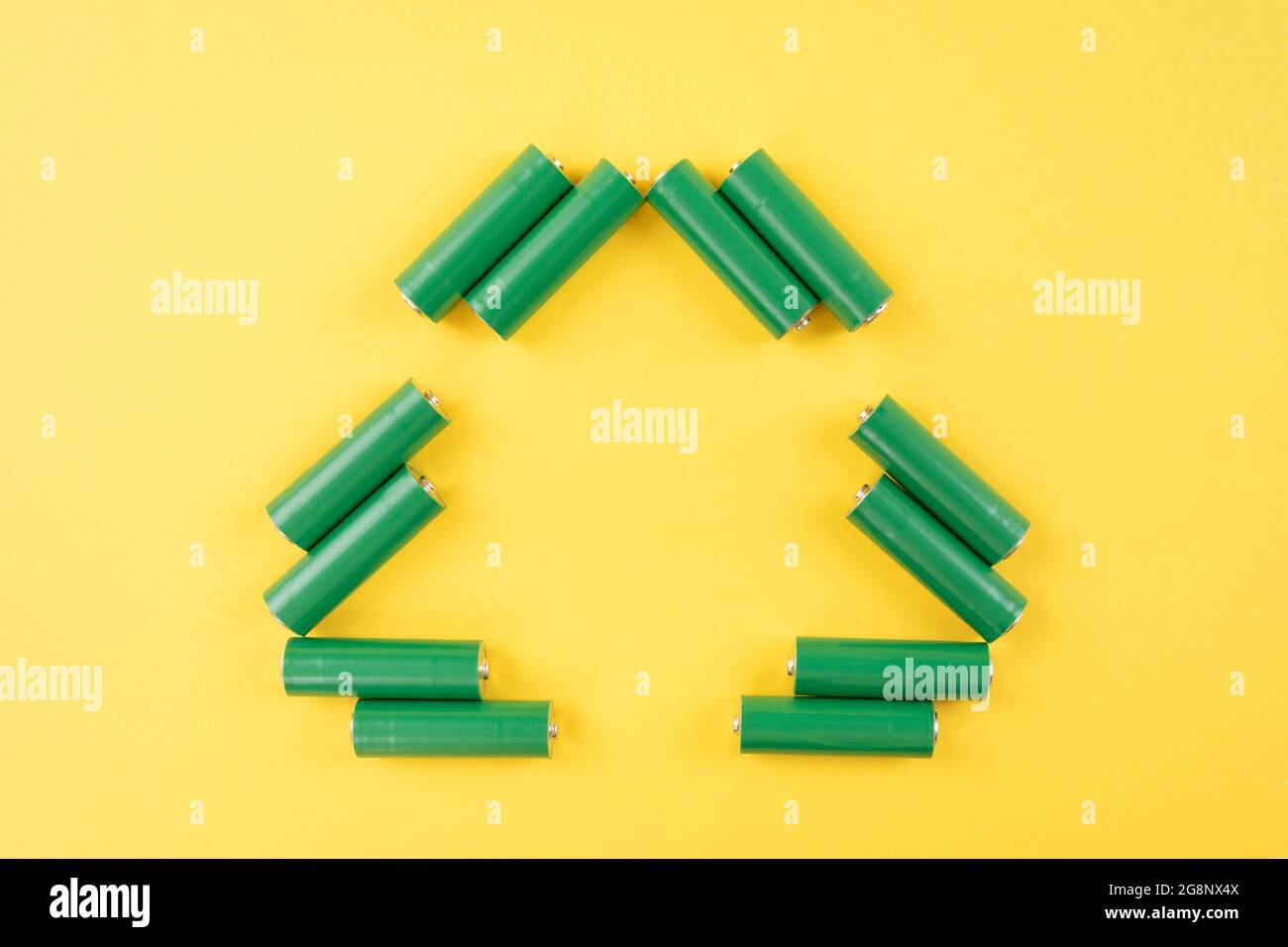 Green eco batteries, environment friendly battery Stock Photo Alamy
