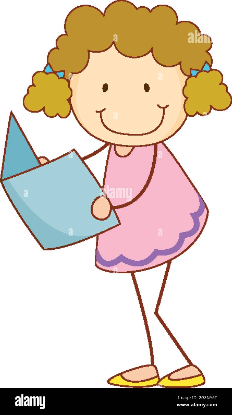 A Cartoon Person Writing A Book