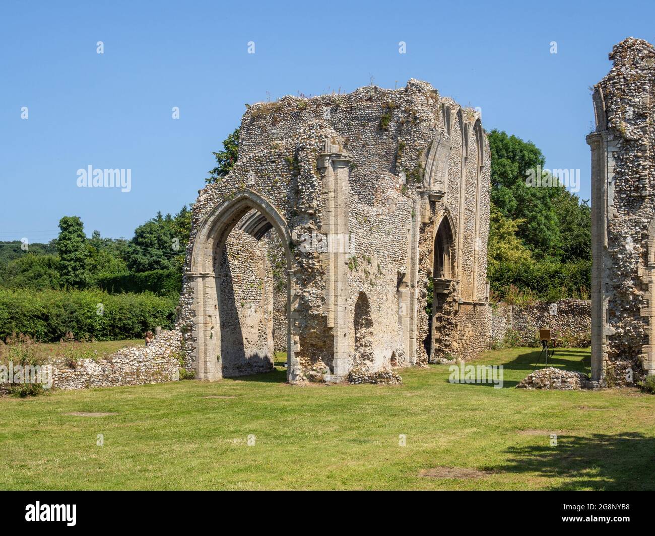 Creake Abbey, the ruins of an Augustinian abbey dating from 1206, North ...