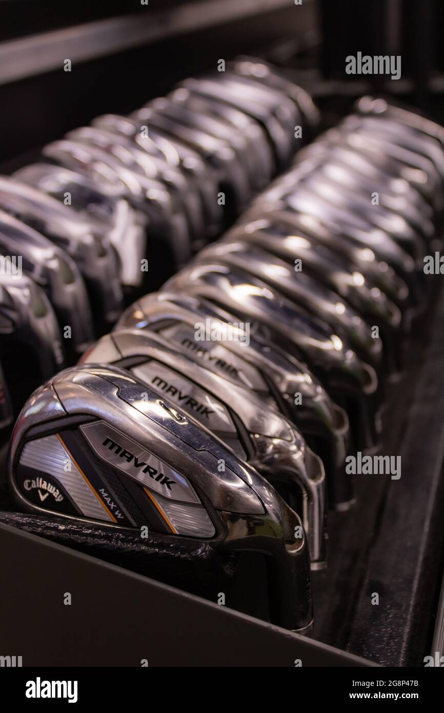 Captures of Iron heads at a local golf store. Stock Photo