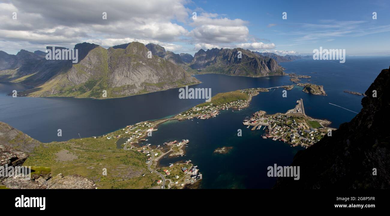 Aerial view beautiful lofoten coast hi-res stock photography and images ...