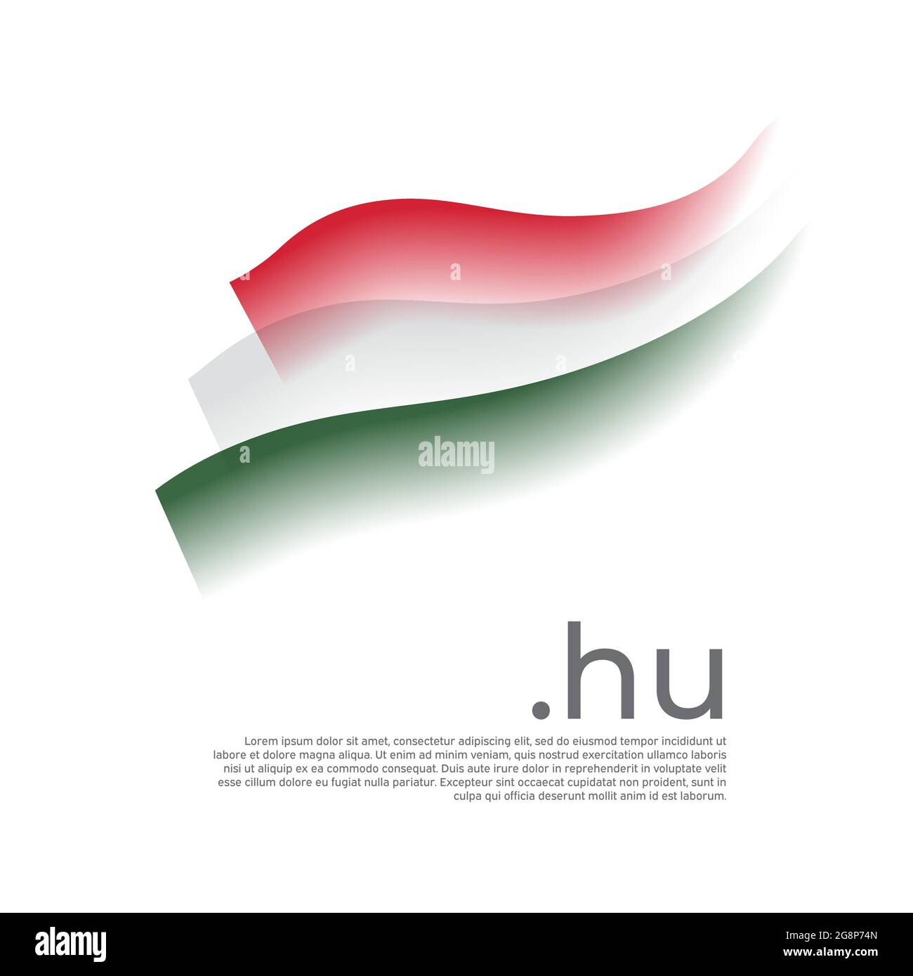 Hungary flag watercolor. Stripes colors of the hungarian flag on a white  background. Vector stylized design national poster with .hu domain, place  Stock Vector Image & Art - Alamy
