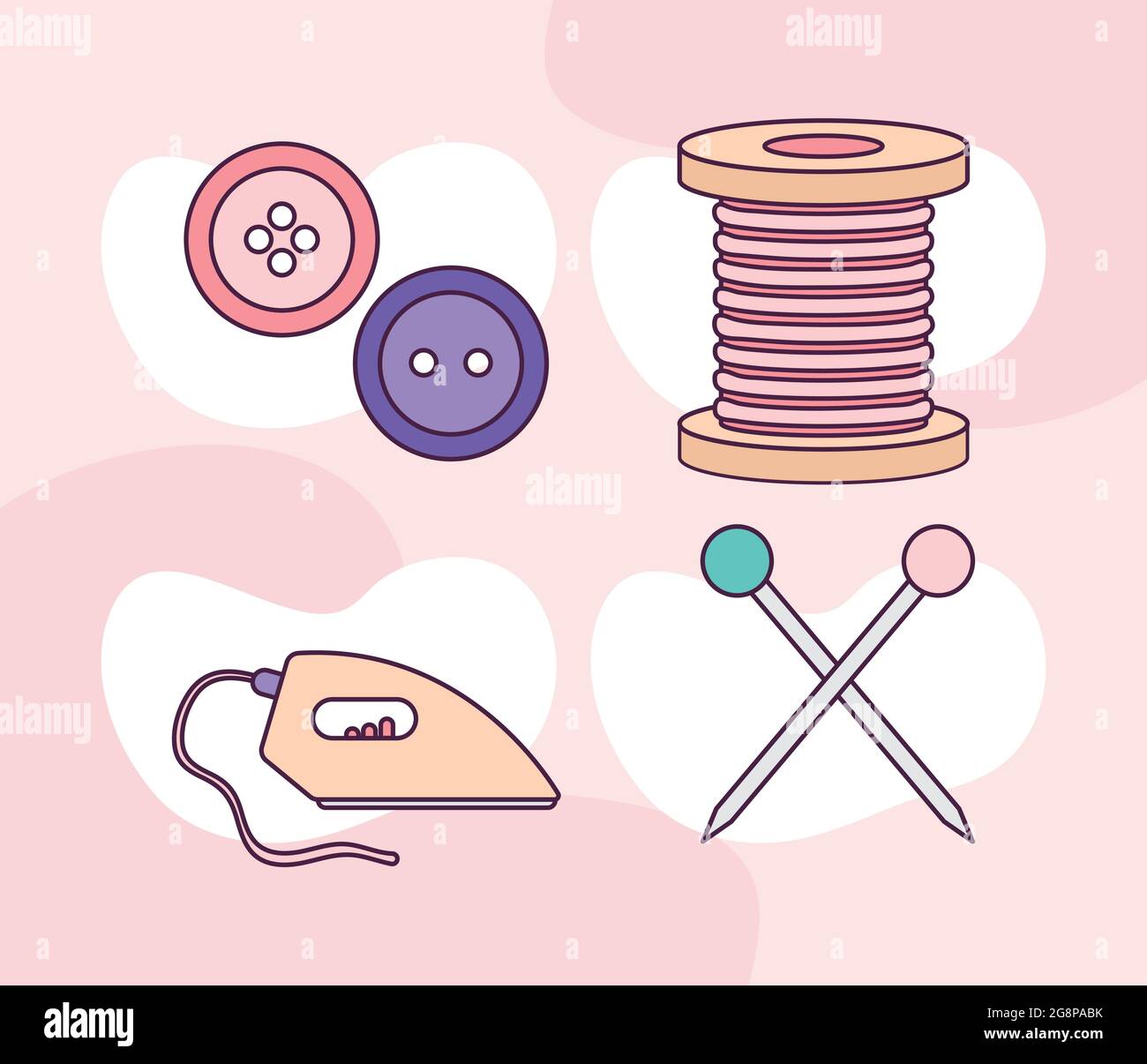 four fashion items Stock Vector