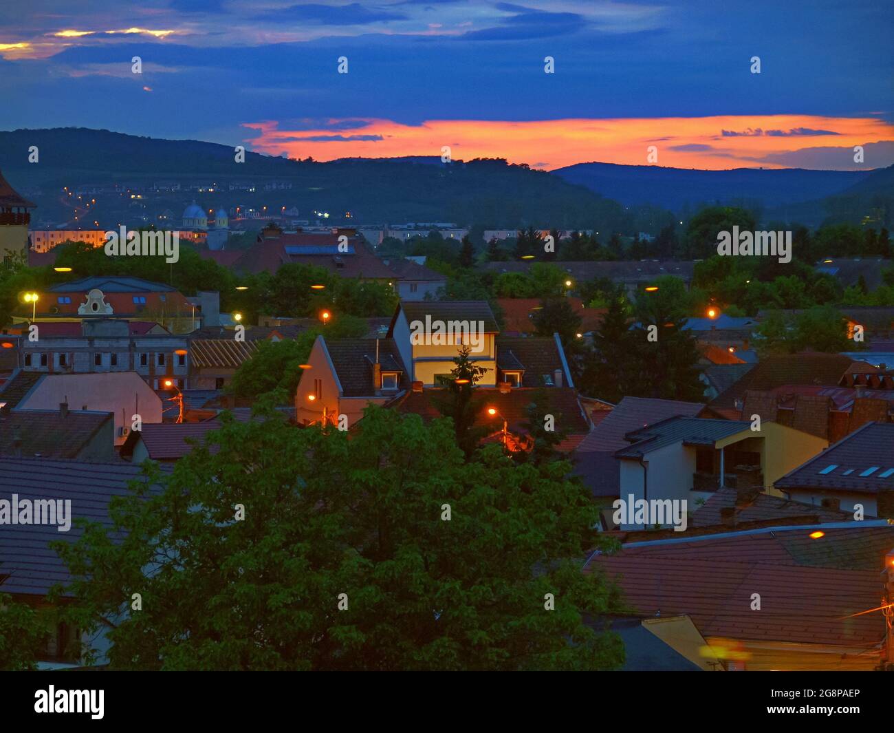 Sunset In Transylvania Stock Photo