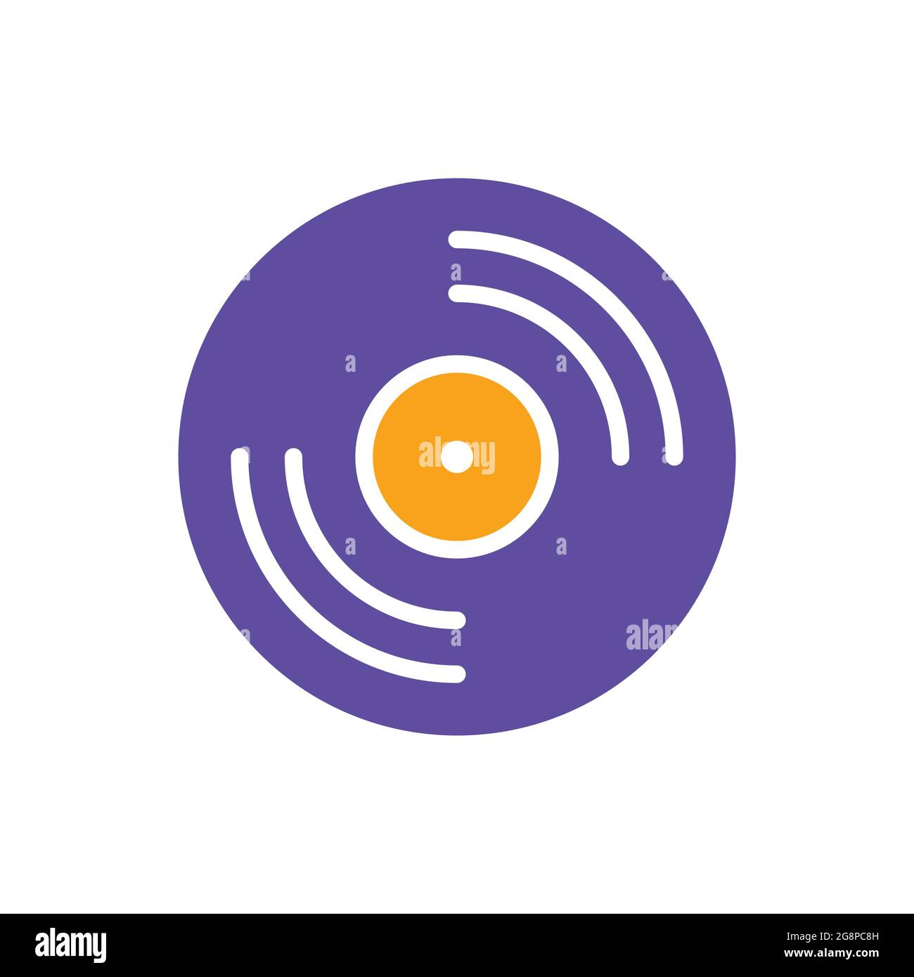 Vinyl record, lp record vector glyph icon. Music sign. Graph symbol for ...