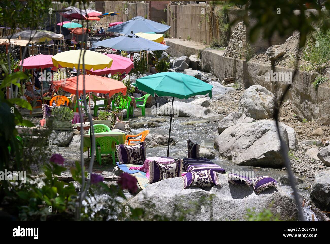 Setti Fadma in the beautiful Ourika river valley, High Atlas MA Stock Photo