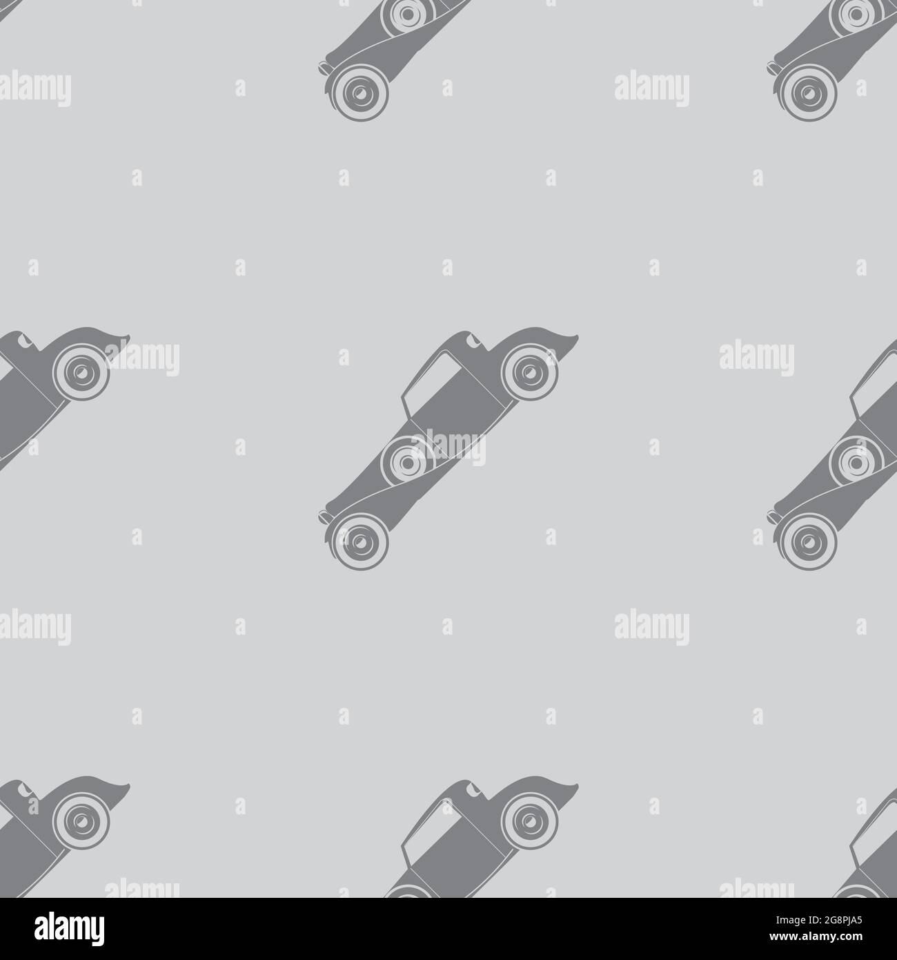 Retro car autos seamless pattern. Vintage background and solid color ...