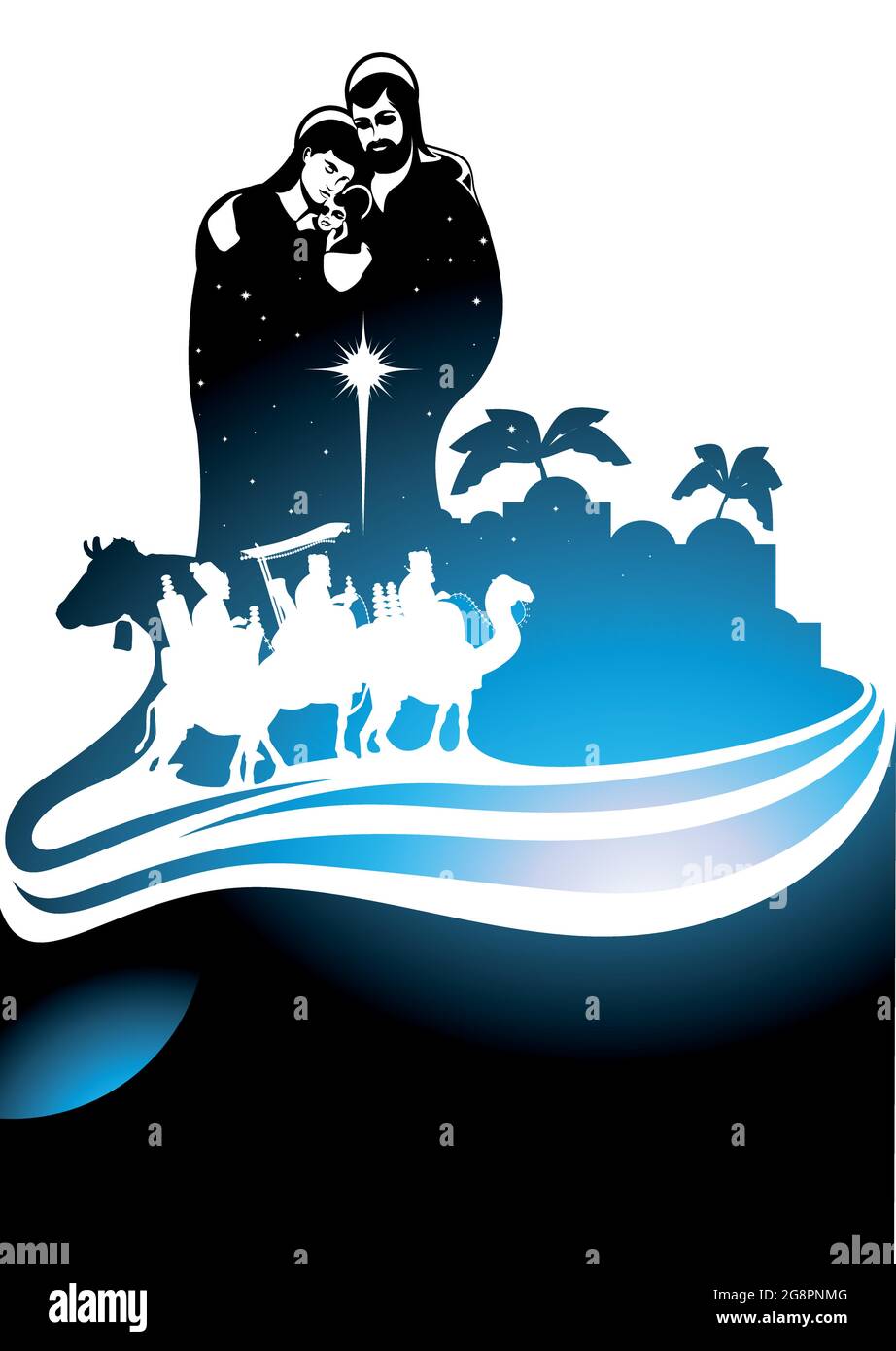 nativity scene and the three wise men Stock Vector Image & Art - Alamy