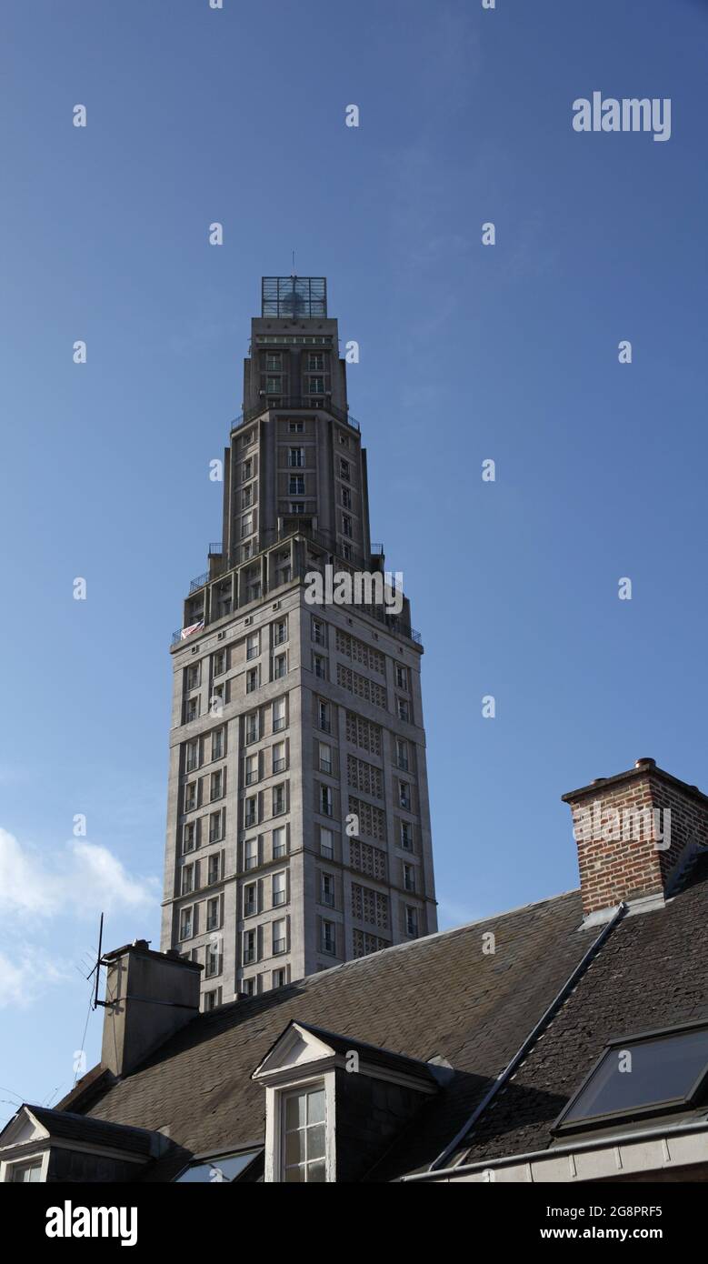 Le Tour Perret, Perret Tower, one of the first American-style skyscrapers in Europe, Amiens, Somme, PIcardy, France Stock Photo