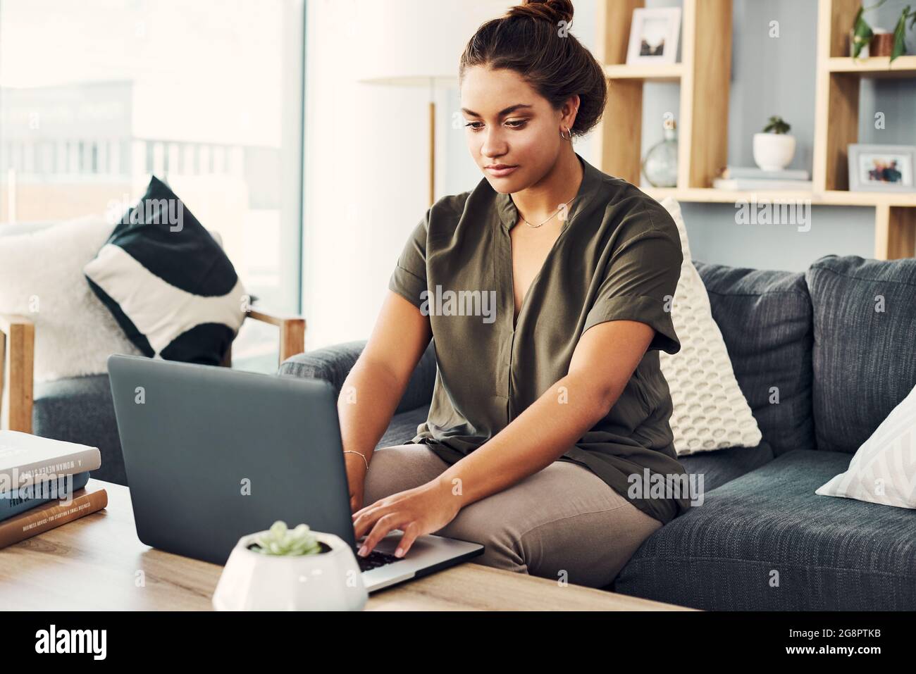 Catching up on all things current Stock Photo