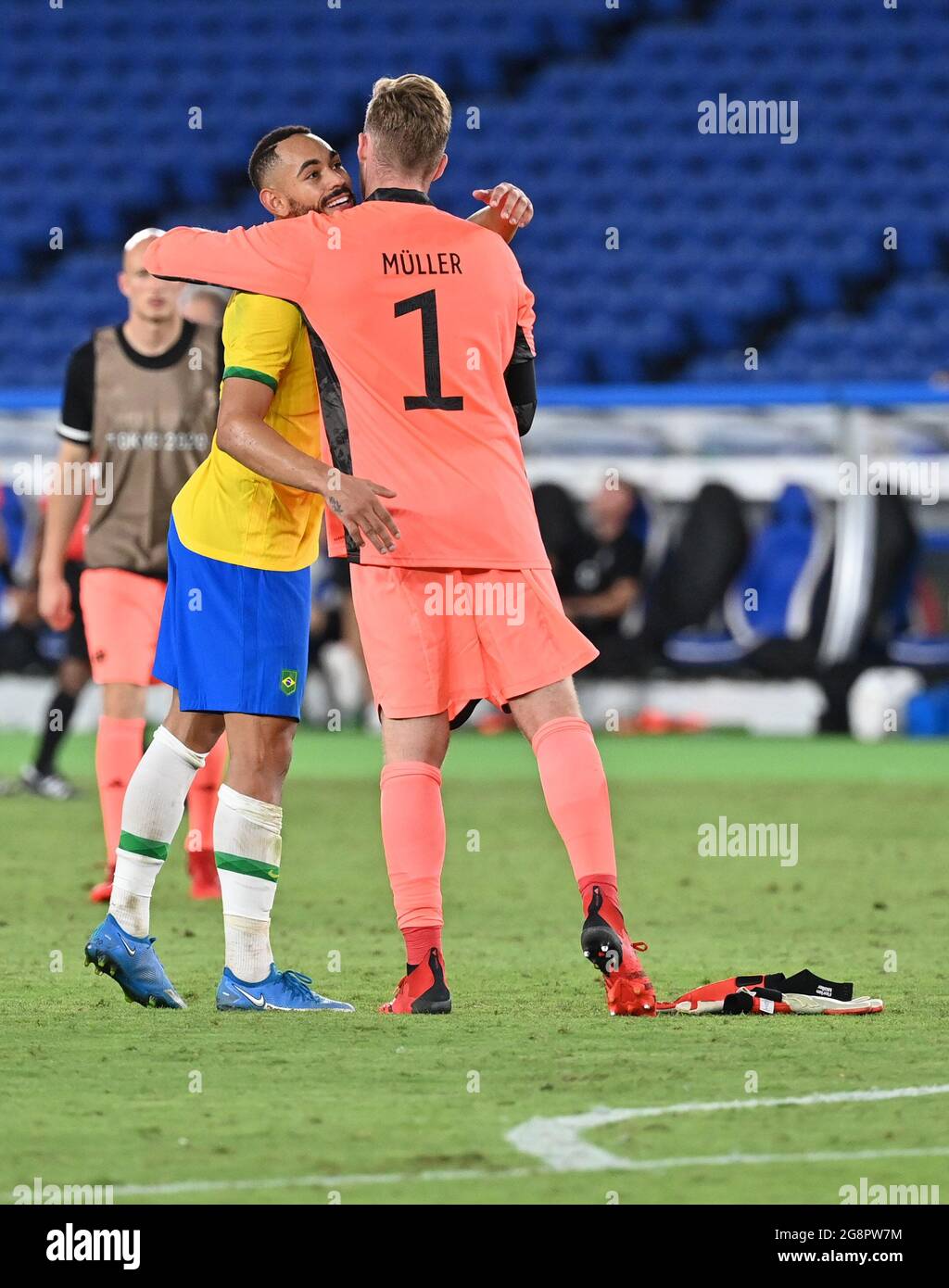 Yokohama, Japan. 22nd July 2021. T'QUIO, TO - 22.07.2021: OLYMPIC GAMES  TOKYO 2020 2021 TOKYO - Dani Alves do Brasil during the soccer game between  Brazil and Germany at the Tokyo 2020