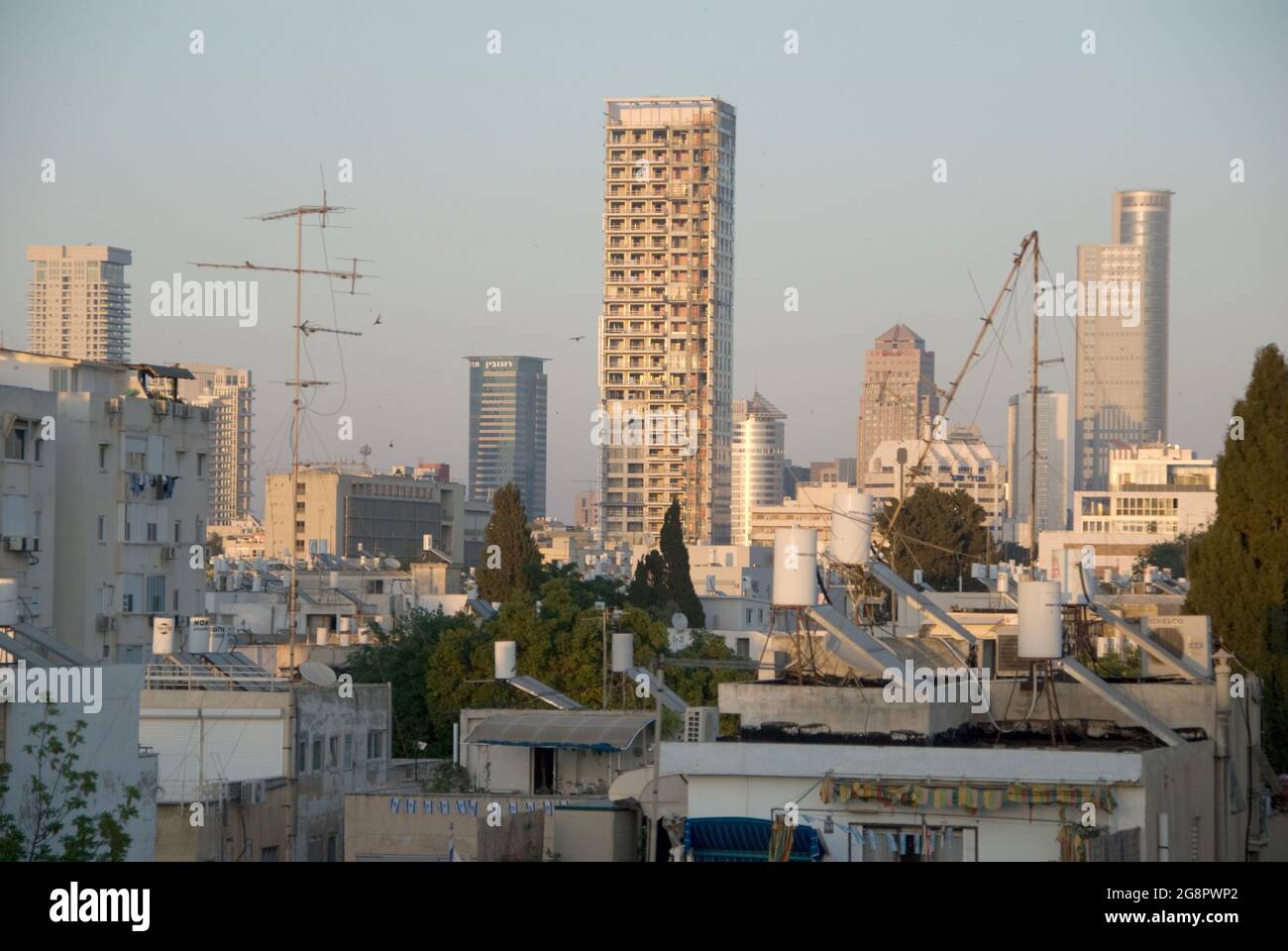 Houses and skyscrapers of Tel Aviv Stock Photo