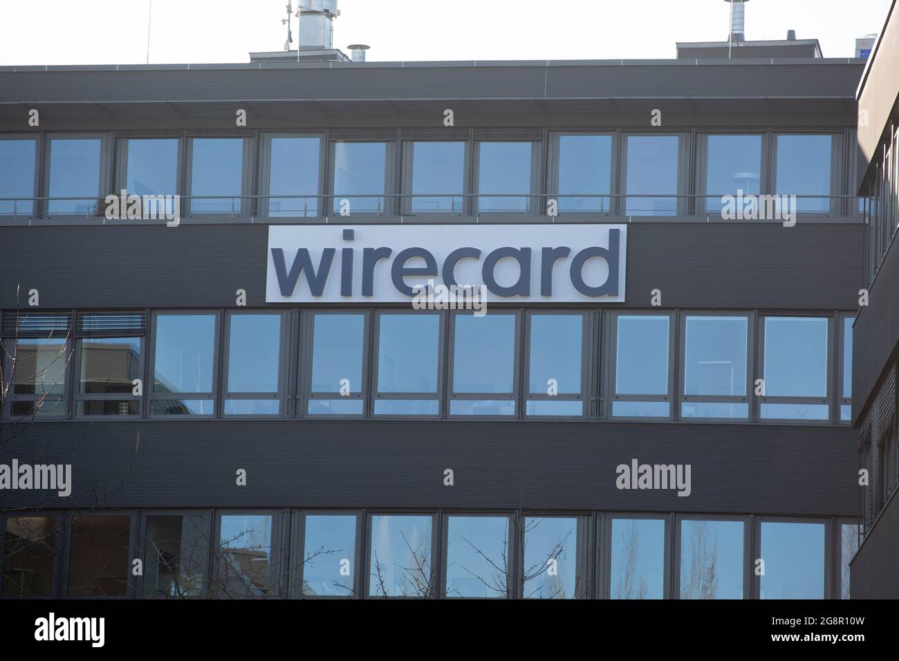 General view on the headquarters of the German financial services provider Wirecard in Aschheim near Munich on 13. January 2020. Wirecard is constant in international media, because of different controversies such as falsification of accounts. KPMG is checking the balance of WDI and will release their report shortly. (Photo by Alexander Pohl/Sipa USA) Stock Photo