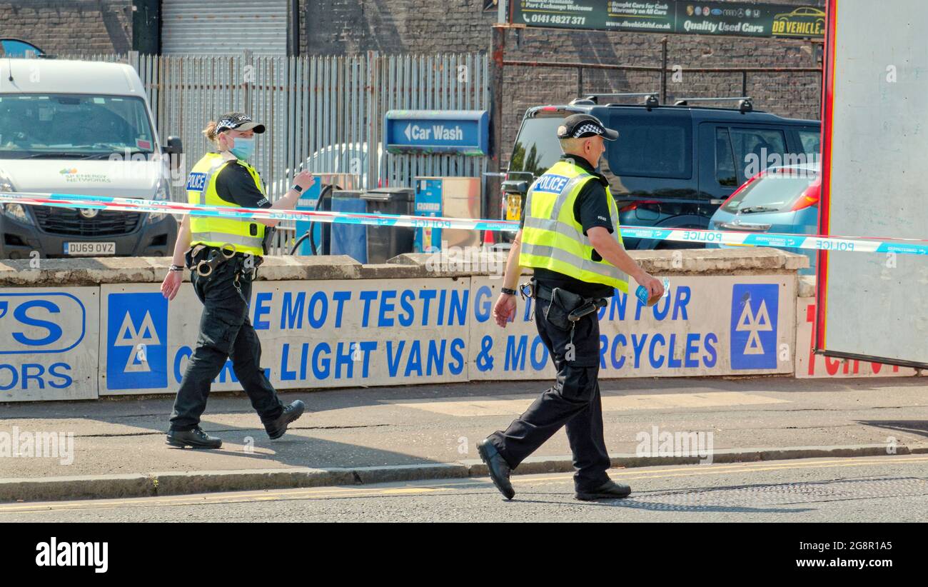 Clydebank, Glasgow, Scotland, UK, 22nd July, 2021. Clydebank car wash