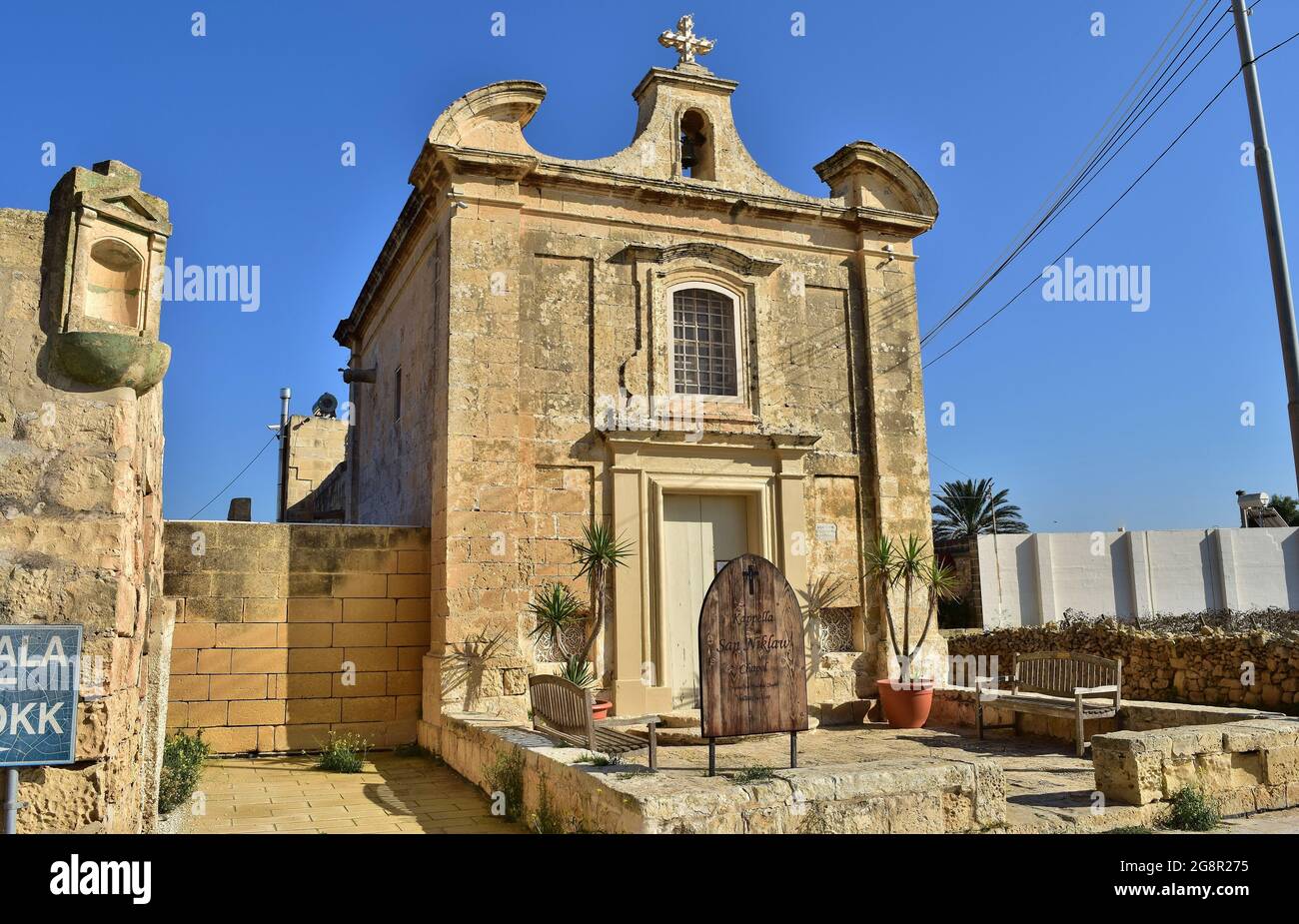 ZEJTUN, MALTA - Nov 08, 2015: The Chapel of St Nicholas in the village of Zejtun, Malta Stock Photo