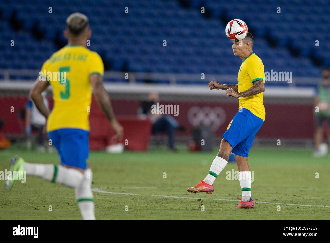 Yokohama, Japan. 22nd July 2021. T'QUIO, TO - 22.07.2021: OLYMPIC GAMES  TOKYO 2020 2021 TOKYO - Dani Alves do Brasil during the soccer game between  Brazil and Germany at the Tokyo 2020