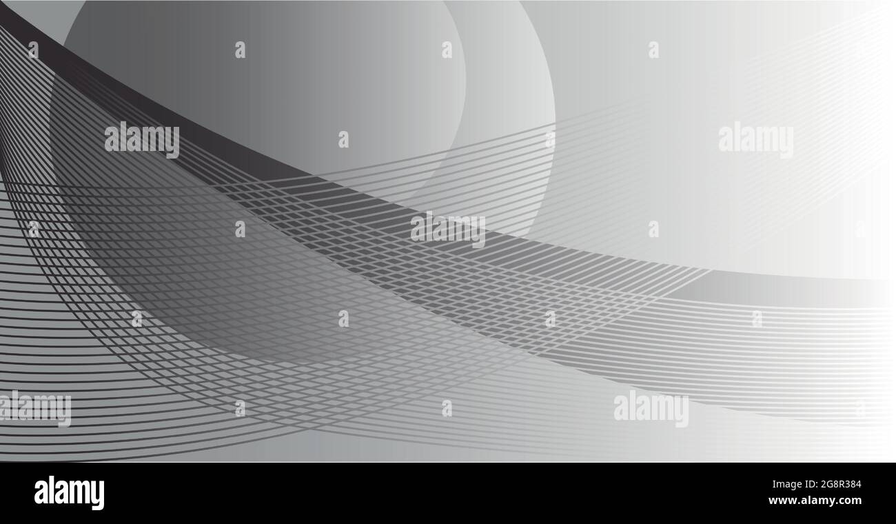 White vector background with wavy lines and dots - illustration Stock ...