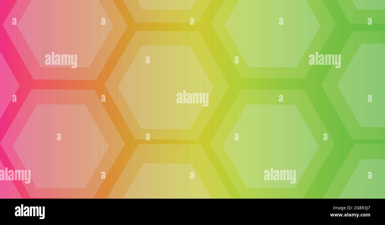 Gradient background texture, large abstract hexagons - Vector illustration Stock Vector