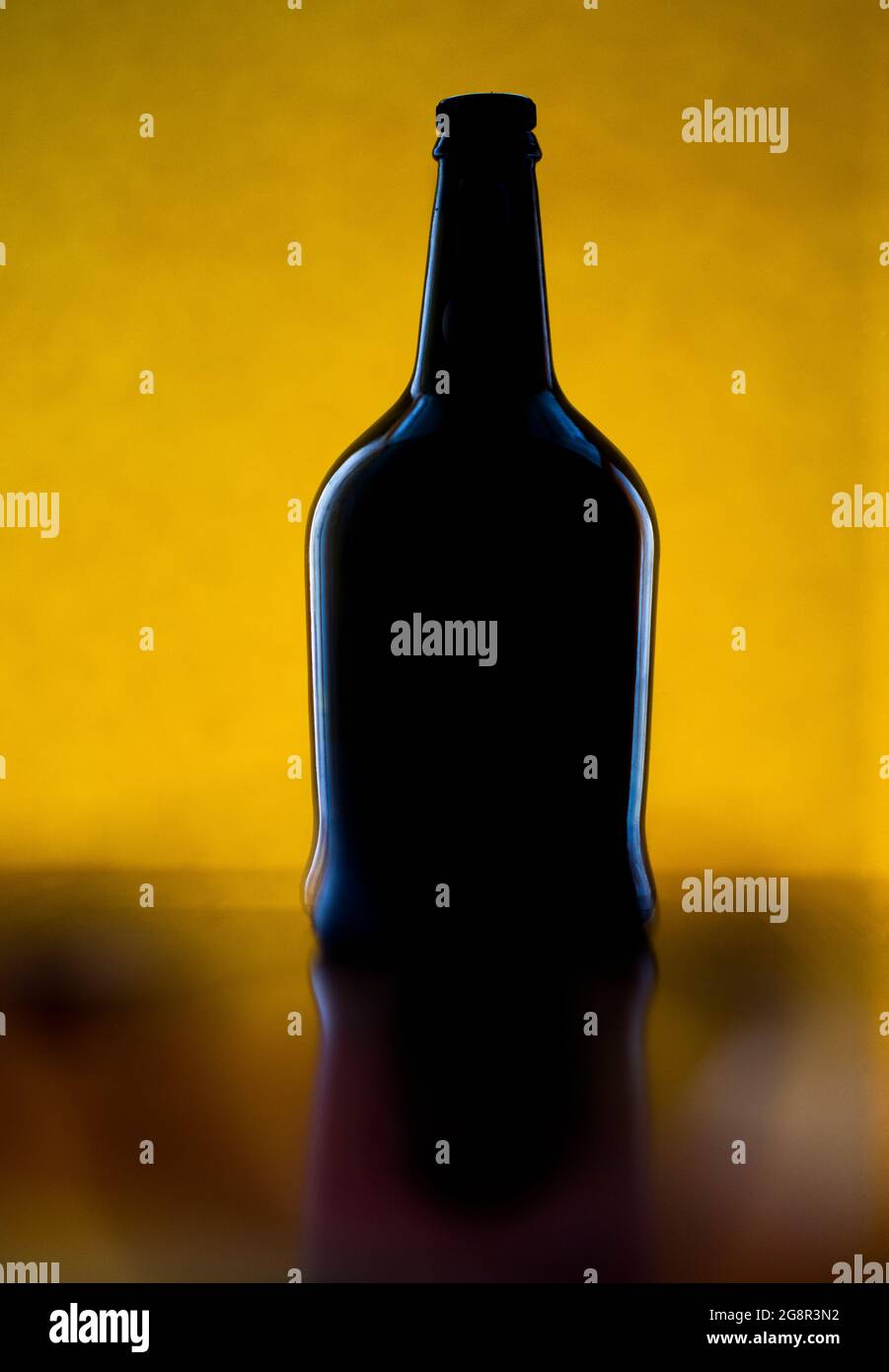 Bottle and shot glass Stock Photo Alamy