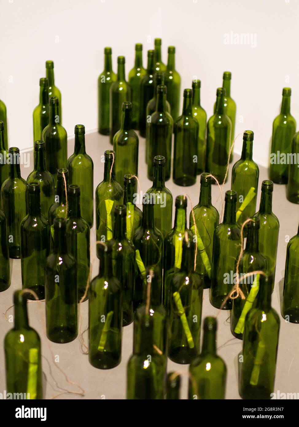 Bottles with messages inside Stock Photo