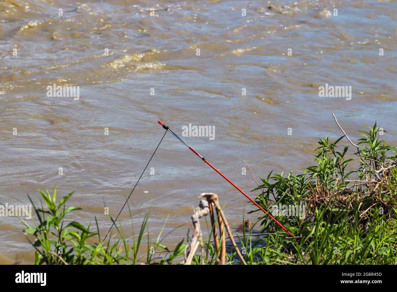 Catfish with Set Line Fishing Alone the Niobrara River in Nebraska Stock  Image - Image of fisherman, gear: 225096207