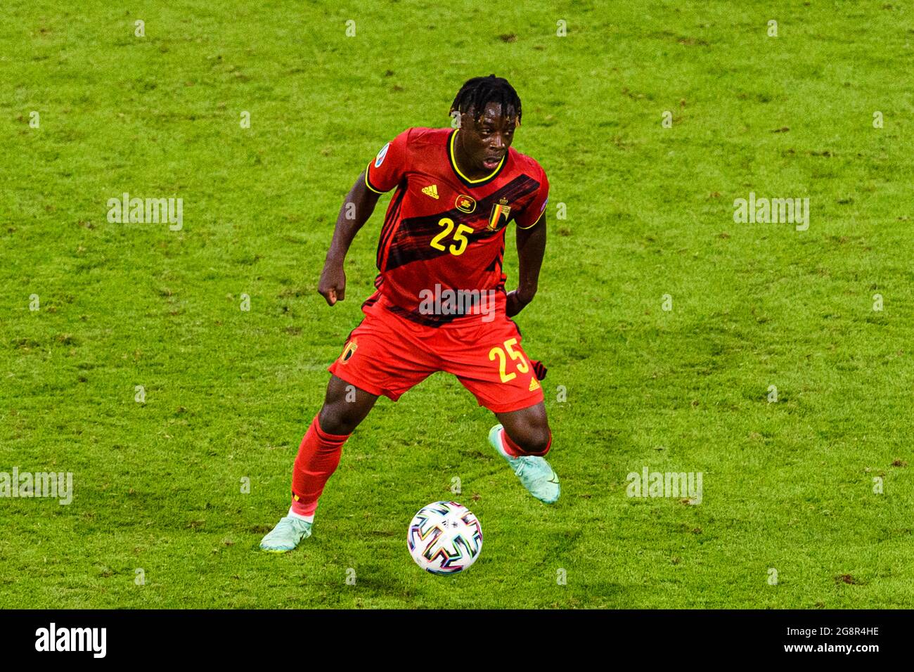 Munich, Germany 02 July J r my Doku of Belgium in action during the
