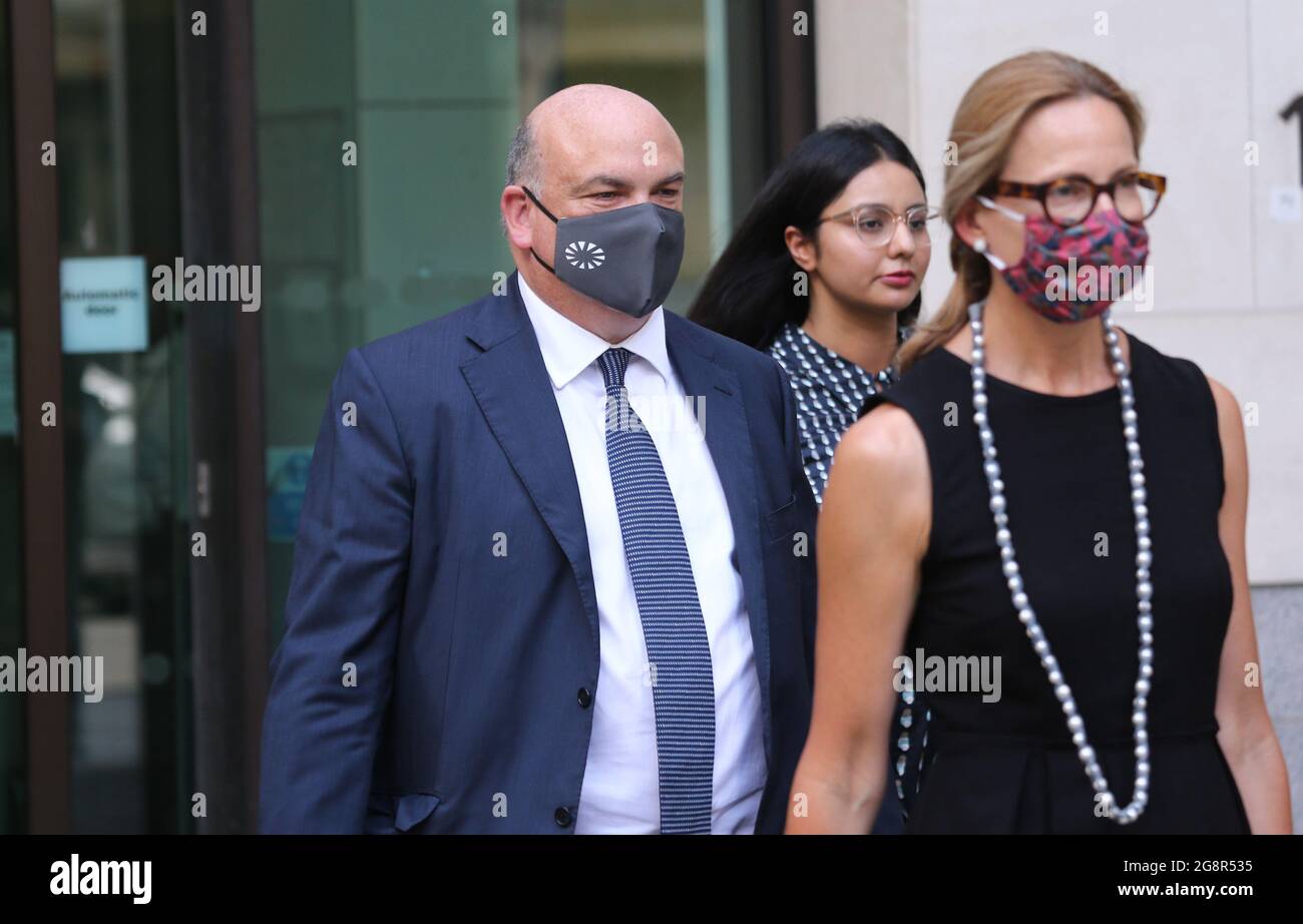 London, England, UK. 22nd July, 2021. Autonomy founder MICHAEL LYNCH is seen leaving court. He lost bid to block extradition to America on fraud charges relating to its Â£7bn sale to Hewlett-Packard Westminster Magistrates Court in London ruled that he can be extradited. (Credit Image: © Tayfun Salci/ZUMA Press Wire) Credit: ZUMA Press, Inc./Alamy Live News Stock Photo