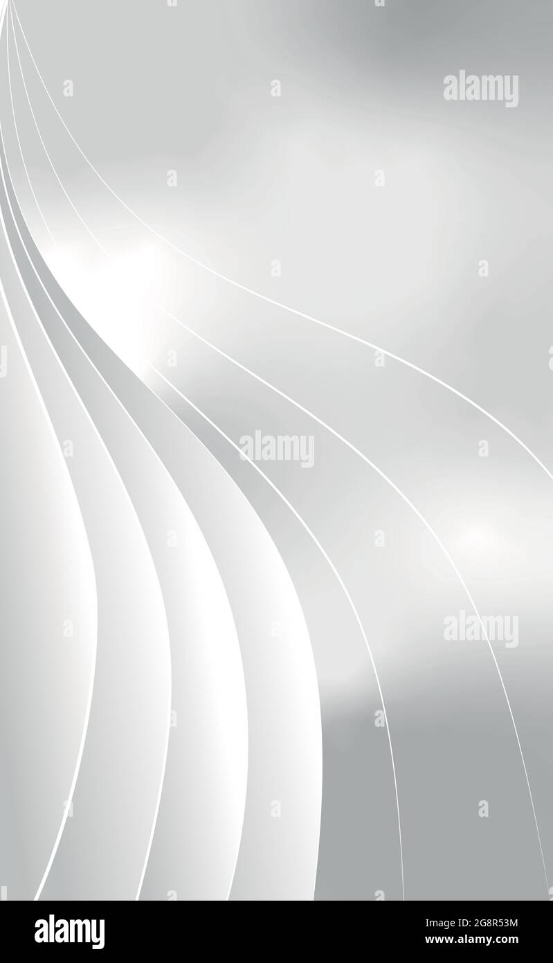 White gray vector background with wavy lines Stock Vector Image & Art