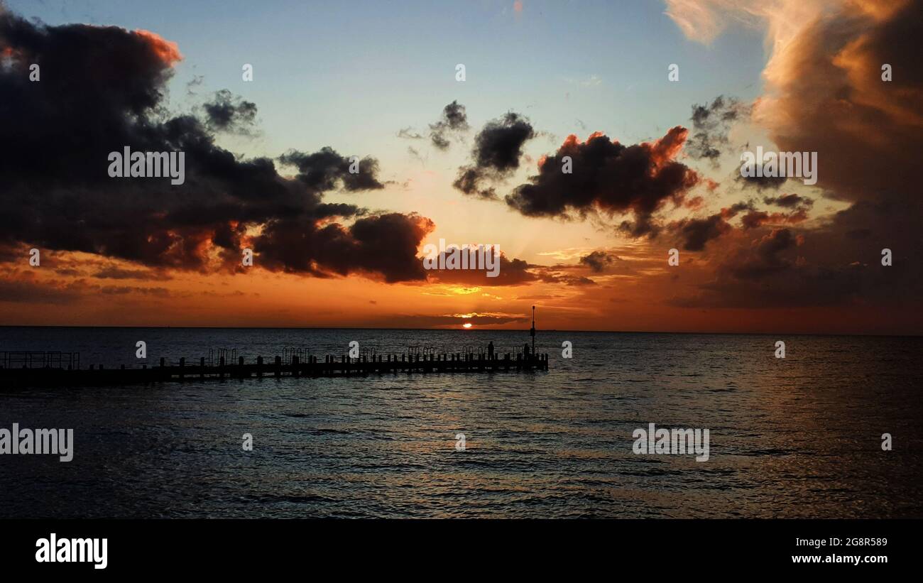 Sunset over the Bay Stock Photo - Alamy