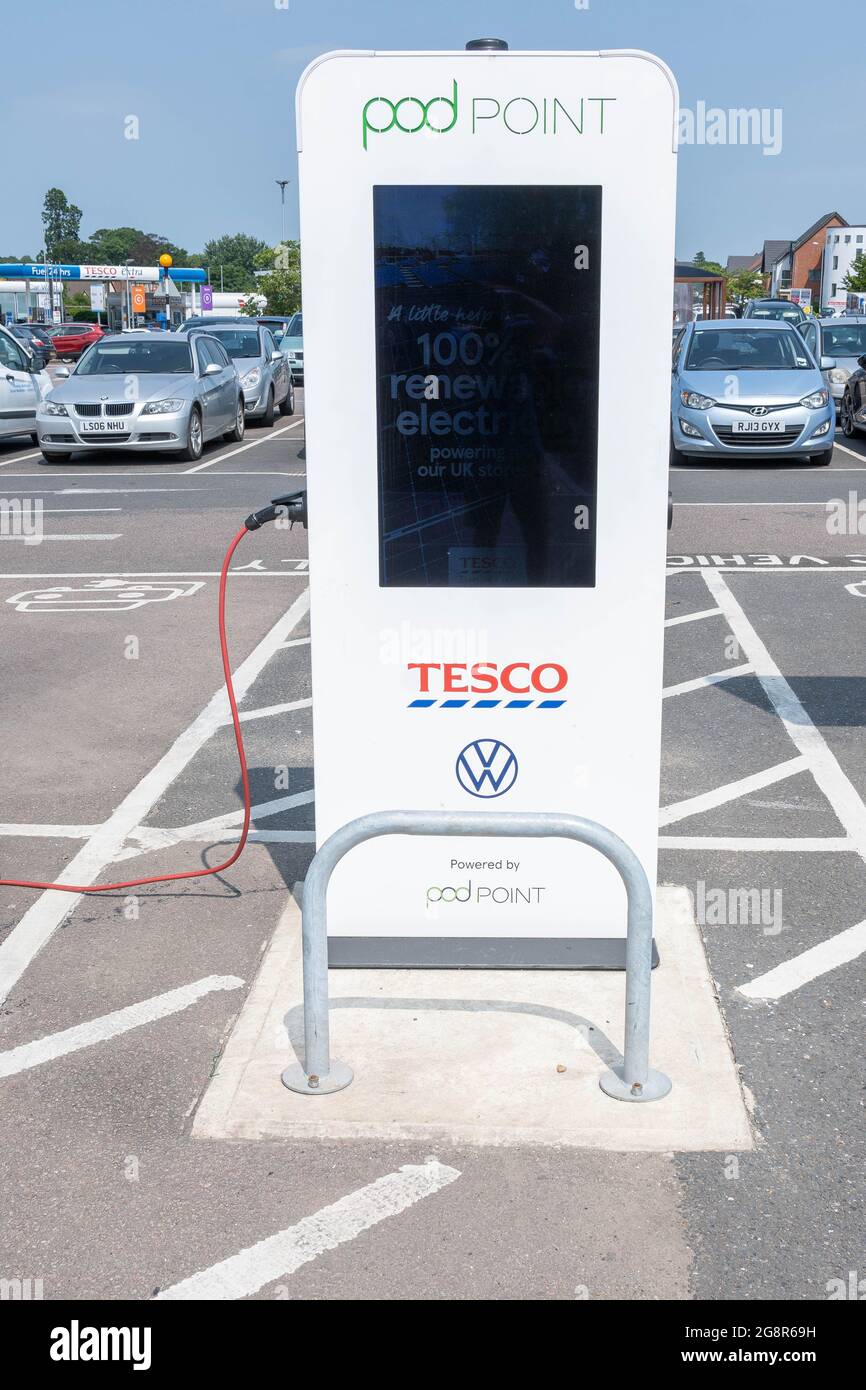 Tescos new electric fast charging point at Blue Boar Lane Norwich