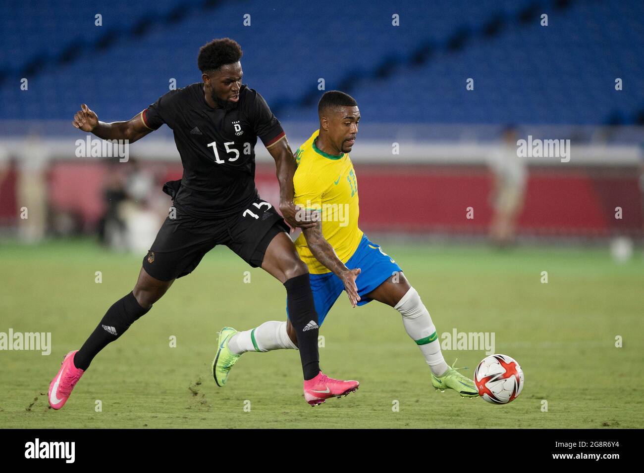 Yokohama, Japan. 22nd July 2021. T'QUIO, TO - 22.07.2021: OLYMPIC GAMES  TOKYO 2020 2021 TOKYO - Dani Alves do Brasil during the soccer game between  Brazil and Germany at the Tokyo 2020