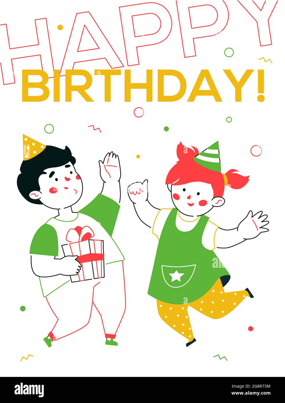 Happy birthday - colorful line design style banner with cartoon characters. Cheerful friends, cute boy and girl celebrating birthday. Holiday celebrat Stock Vector Image & Art - Alamy Happy birthday - colorful line design style banner with cartoon characters. Cheerful friends, cute boy and girl celebrating birthday. Holiday celebrat Stock Vector Image & Art - Alamy