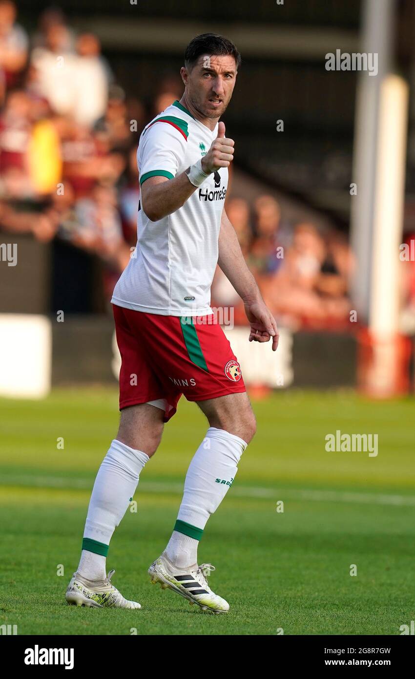 Walsall, England, 21st July 2021. Stephen Ward of Walsall during the Pre Season Friendly match at the Banks's Stadium, Walsall. Picture credit should read: Andrew Yates / Sportimage Stock Photo