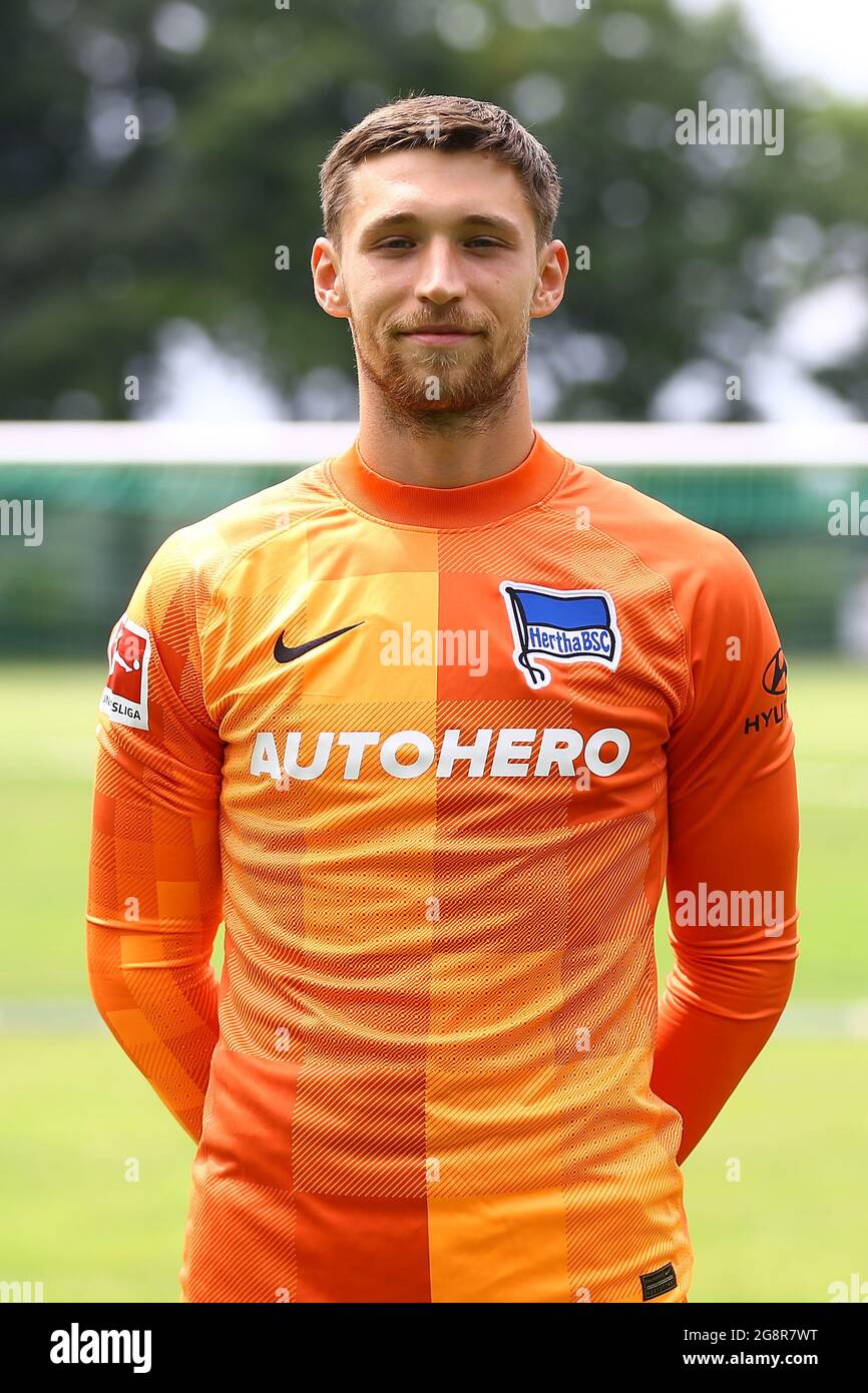 Berlin, Germany. 22nd July, 2021. Football: Bundesliga, Hertha BSC,  portrait photos, 2021/22 season. goalkeeper Nils Körber. Credit: Michael  Hundt/dpa/Alamy Live News Stock Photo - Alamy