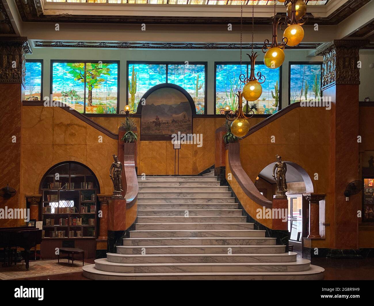 The majestic lobby inside the Gadsden hotel in downtown Douglas, Arizona Stock Photo