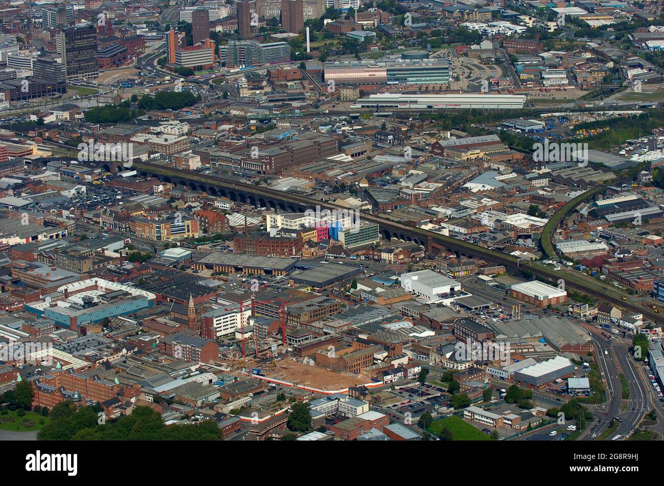 Aerial view of Digbeth Birmingham England Uk West Midlands Stock Photo