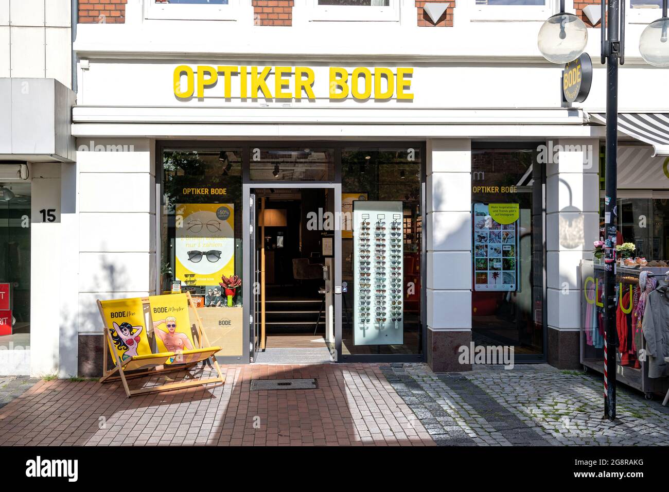 Optiker Bode optician in Eckernförde, Germany Stock Photo