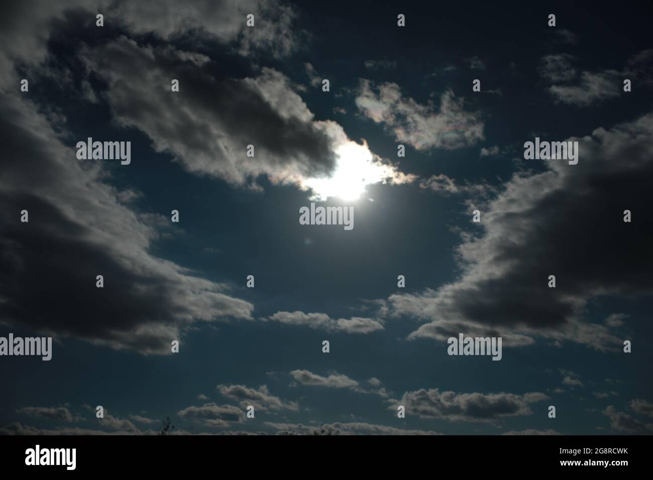 A close up of clouds in the dark Stock Photo