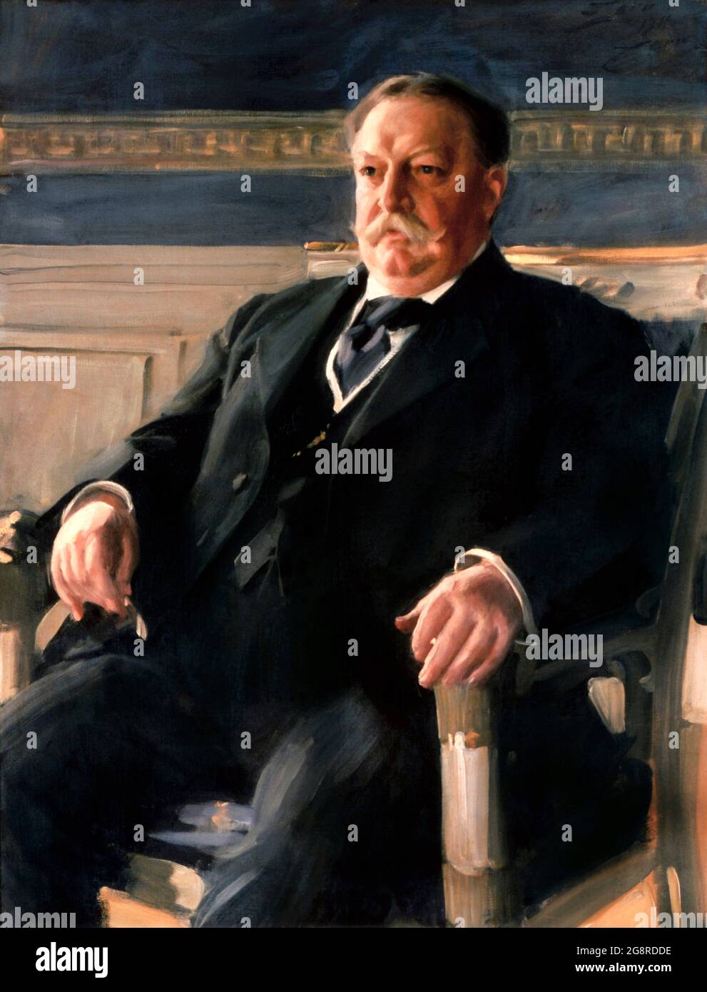 William Howard Taft. Portrait of the 27th President of the USA, William Howard Taft (1857-1930) by Anders Zorn, oil on canvas, 1911 Stock Photo