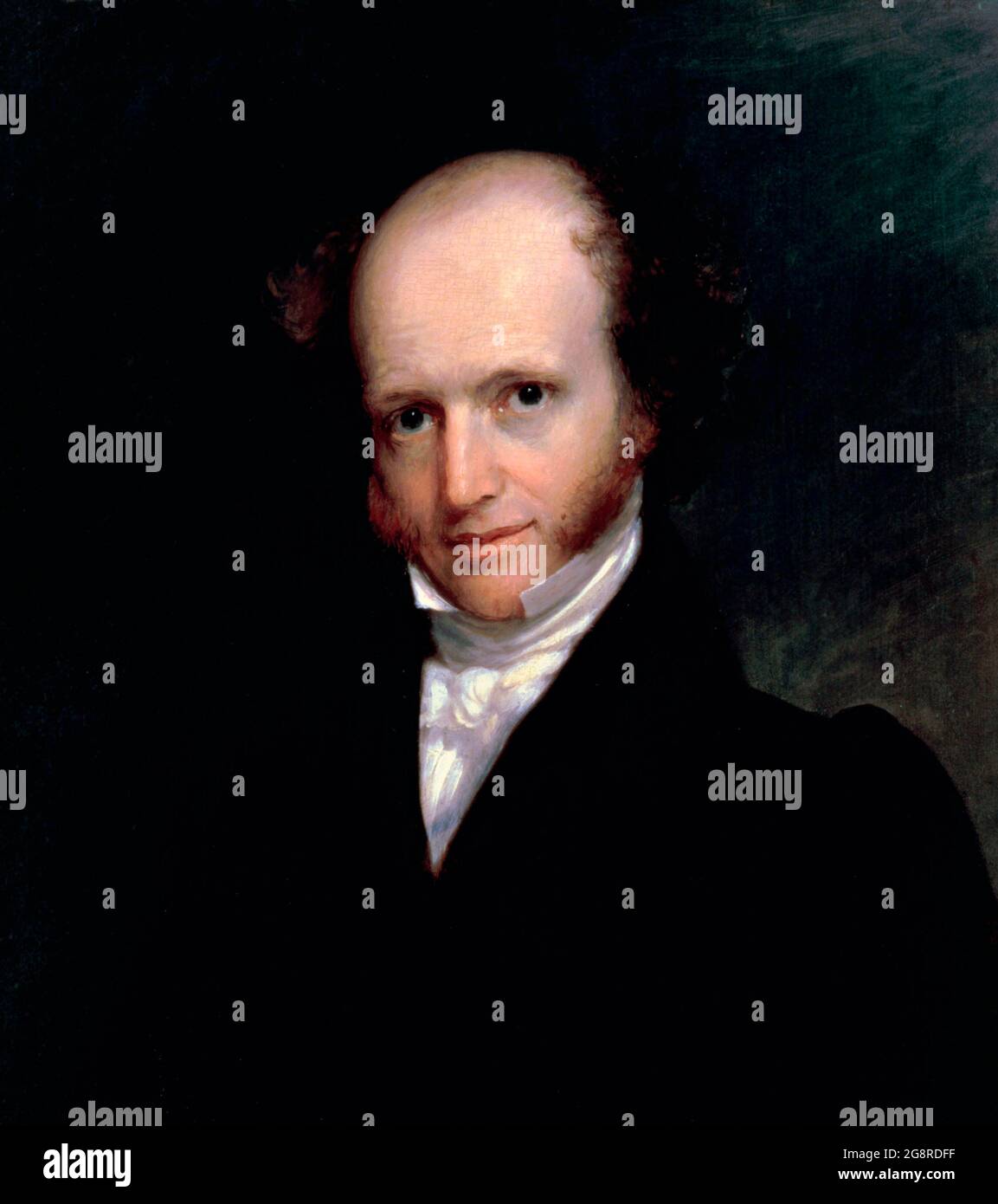 Portrait of 8th US President, Martin van Buren by Francis Alexander, oil on panel, c. 1830-40 Stock Photo