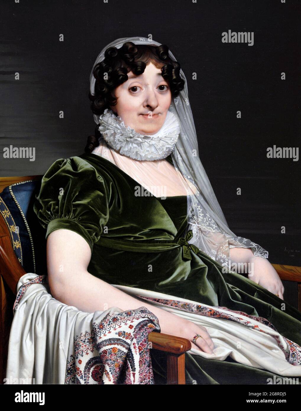 Portrait of the Countess of Tournon by Jean-Auguste-Dominique Ingres (1780-1867), oil on canvas, 1812 Stock Photo