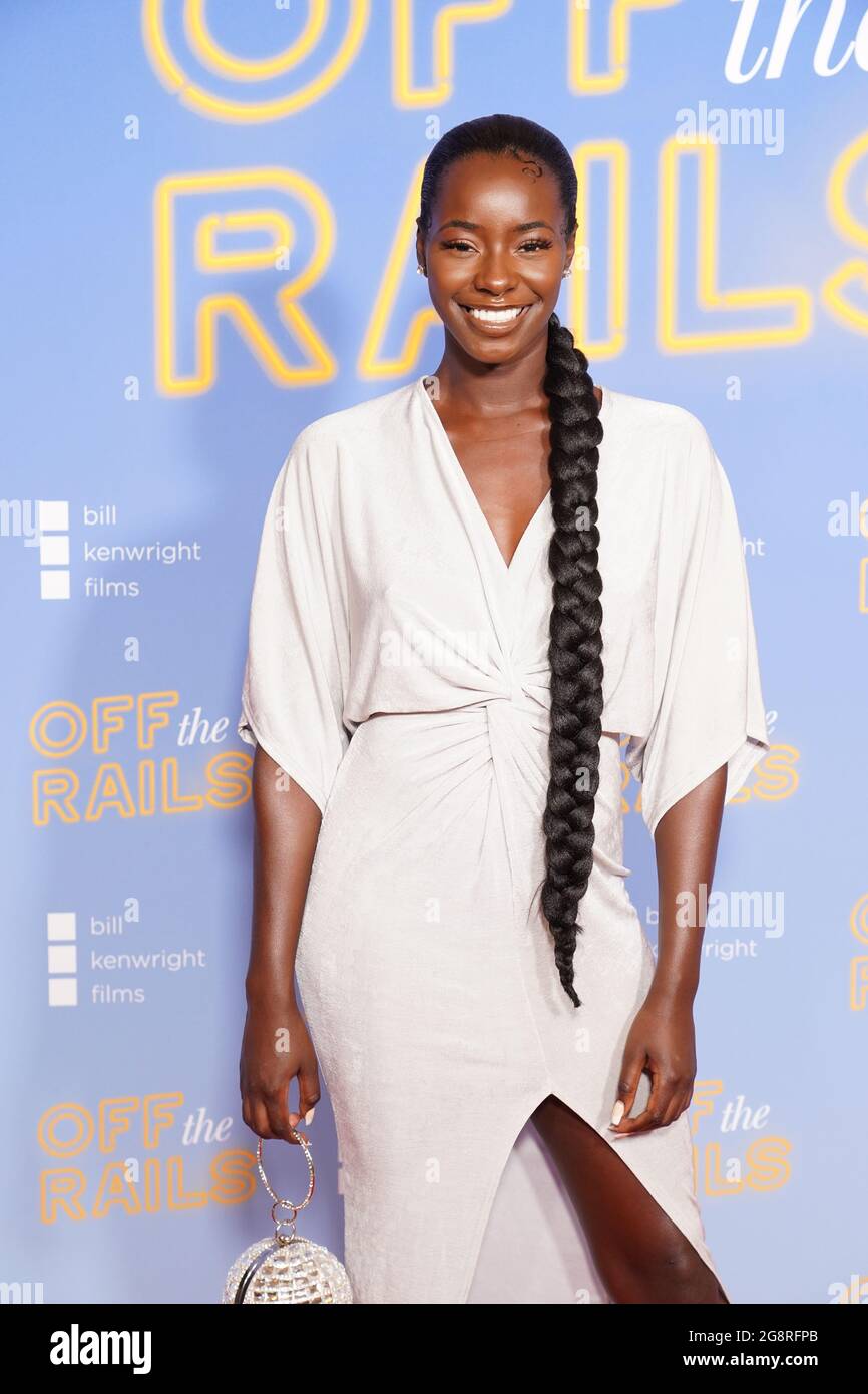 Priscilla Anyabu attending the world premiere of Off the Rails, at the