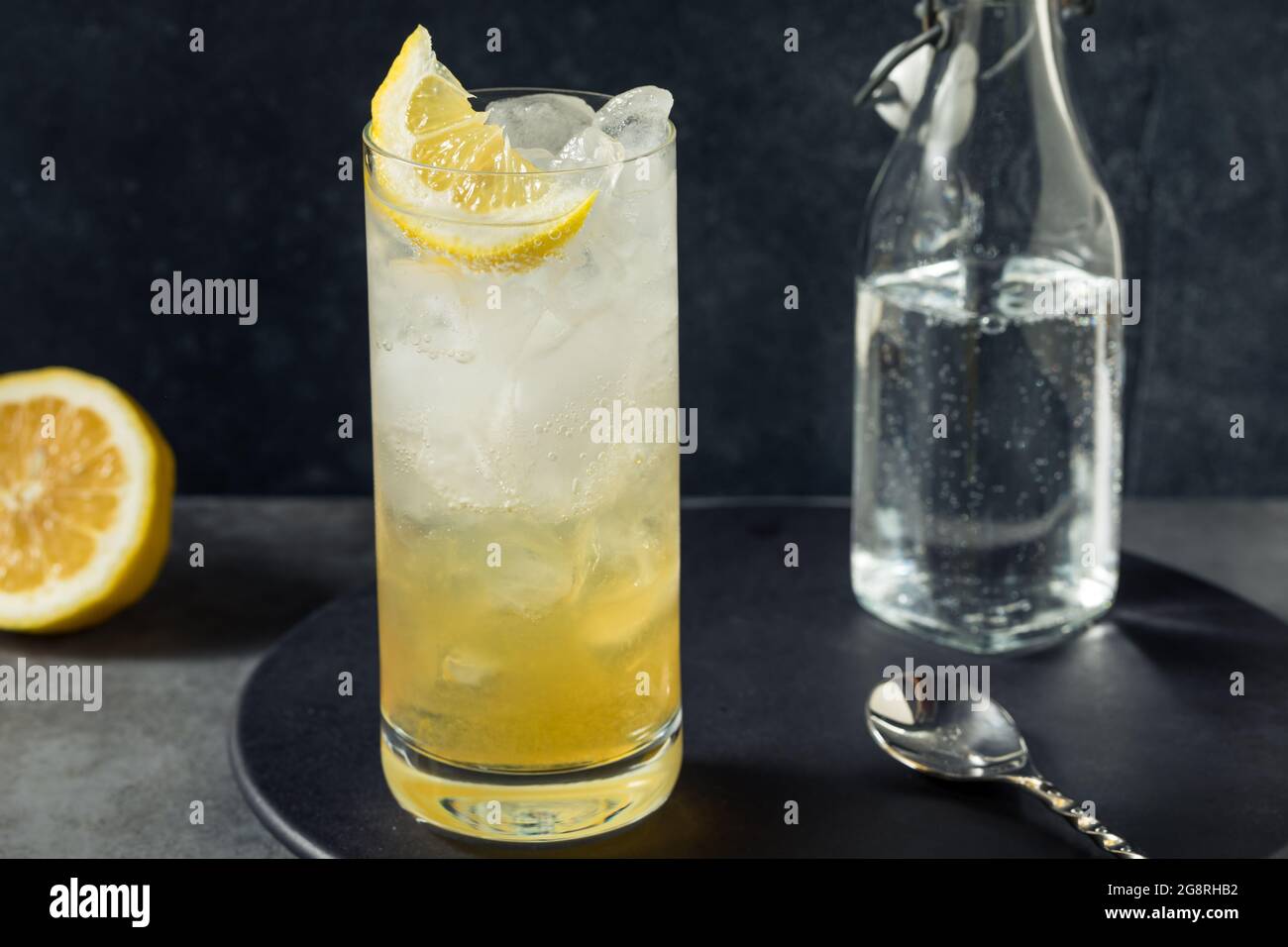Boozy Refreshing Drambuie Highball with Soda and Lemon Stock Photo Alamy