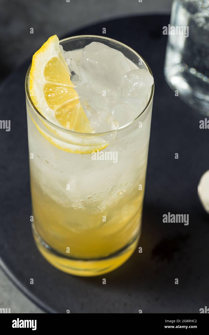 Boozy Refreshing Drambuie Highball with Soda and Lemon Stock Photo Alamy