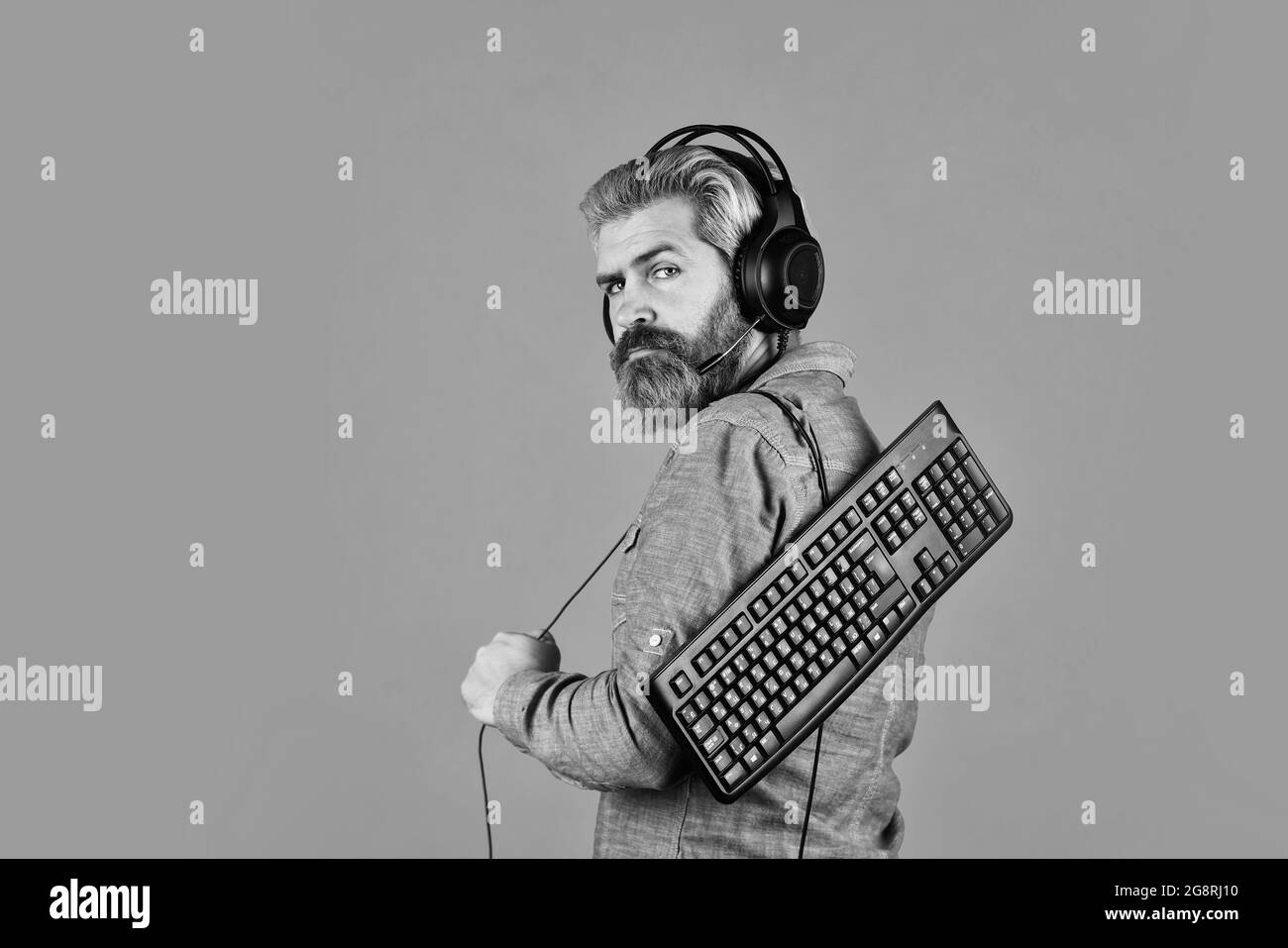 Hacker gamer Black and White Stock Photos & Images - Alamy