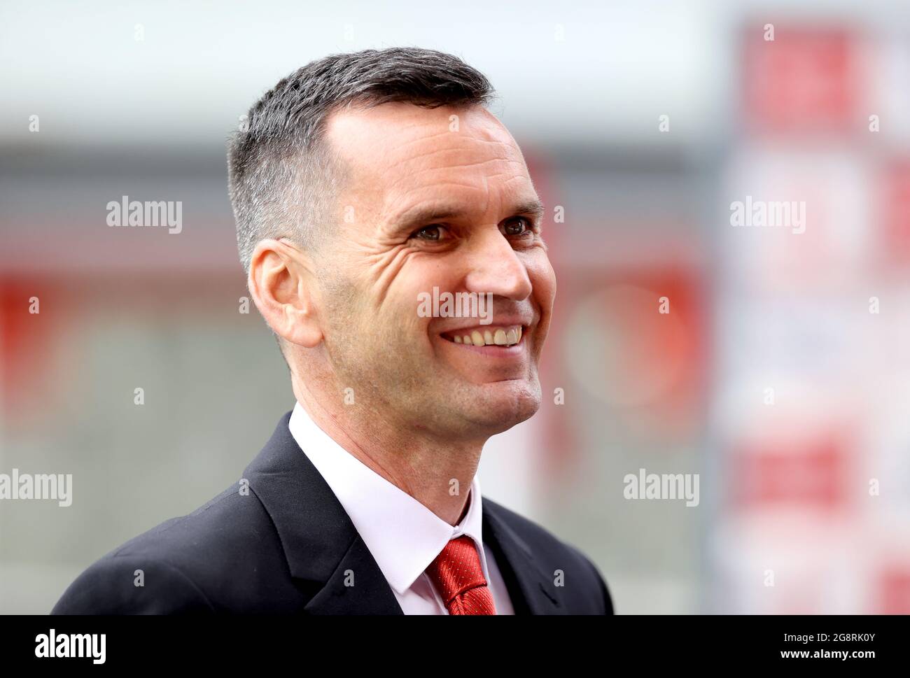 Aberdeen manager Stephen Glass ahead of the UEFA Europa Conference League  second qualifying round, first leg match at Pittodrie Stadium, Aberdeen.  Picture date: Thursday July 22, 2021 Stock Photo - Alamy