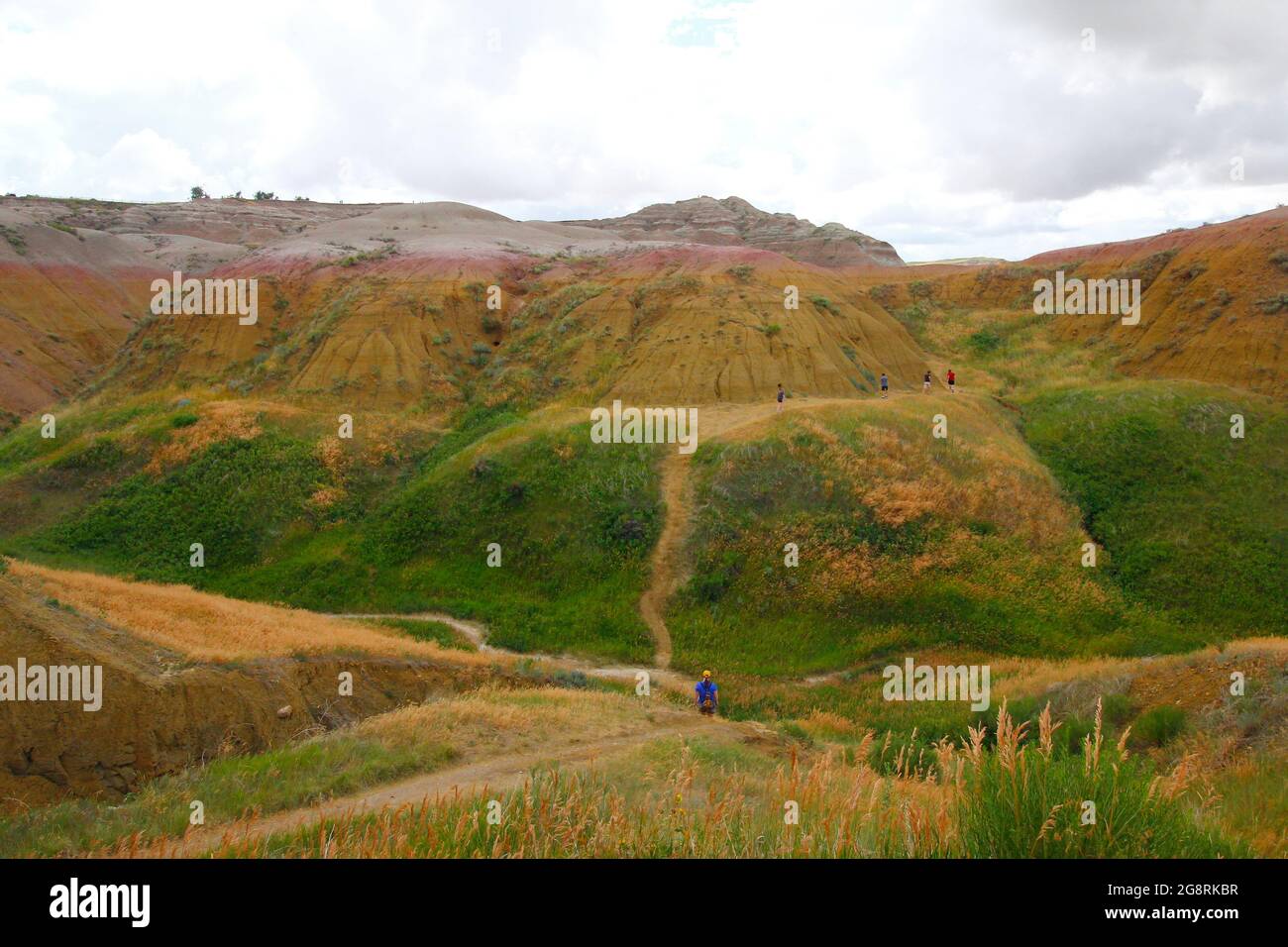 Yellow Mounds Overlook, Badlands National Park, South Dakota Stock